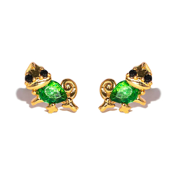 Wholesale Jewelry Fashion Cartoon Characters S925 Silver And Copper Earrings Set With Microinlaid Zircon For Women