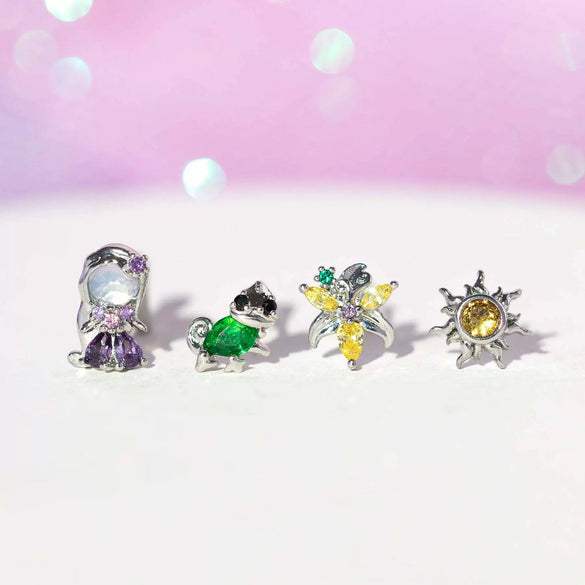 Wholesale Jewelry Fashion Cartoon Characters S925 Silver And Copper Earrings Set With Microinlaid Zircon For Women