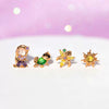 Wholesale Jewelry Fashion Cartoon Characters S925 Silver And Copper Earrings Set With Microinlaid Zircon For Women