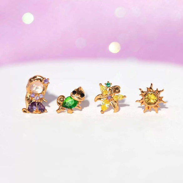 Wholesale Jewelry Fashion Cartoon Characters S925 Silver And Copper Earrings Set With Microinlaid Zircon For Women