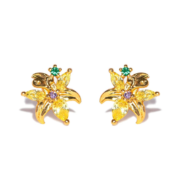 Wholesale Jewelry Fashion Cartoon Characters S925 Silver And Copper Earrings Set With Microinlaid Zircon For Women