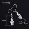 Wholesale Jewelry Fashion Copper Mixed Gem Inlay Zircon Dropshaped Ochain Ear Hook Necklace And Earrings Set