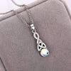 Wholesale Jewelry Fashion Copper Mixed Gem Inlay Zircon Dropshaped Ochain Ear Hook Necklace And Earrings Set