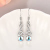 Wholesale Jewelry Fashion Copper Mixed Gem Inlay Zircon Dropshaped Ochain Ear Hook Necklace And Earrings Set