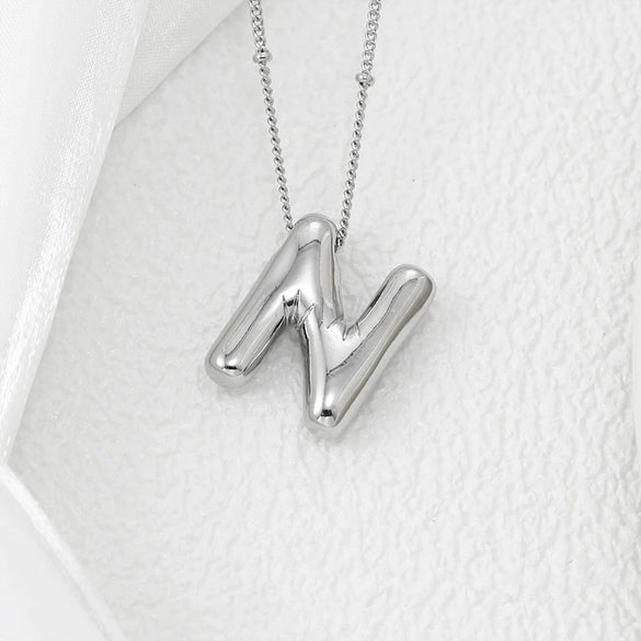 Wholesale Jewelry Fashion Copper Plated Alphabet Pendant Hip Hop Necklace