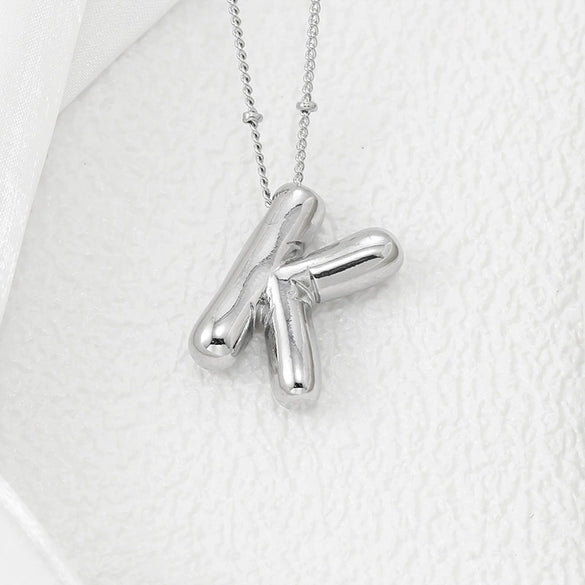 Wholesale Jewelry Fashion Copper Plated Alphabet Pendant Hip Hop Necklace