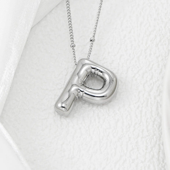 Wholesale Jewelry Fashion Copper Plated Alphabet Pendant Hip Hop Necklace