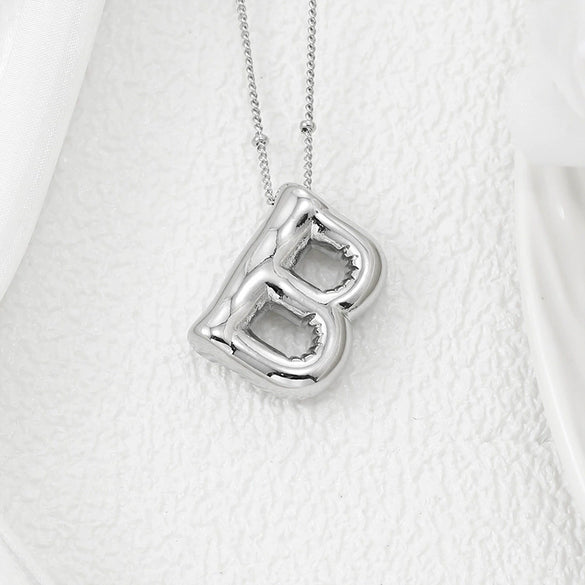 Wholesale Jewelry Fashion Copper Plated Alphabet Pendant Hip Hop Necklace