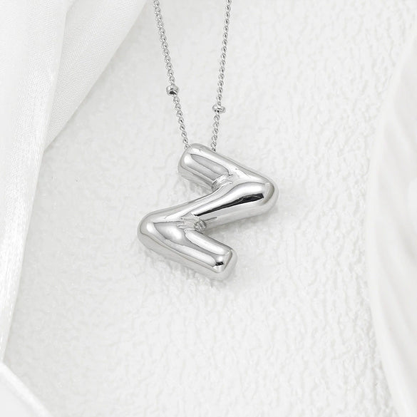 Wholesale Jewelry Fashion Copper Plated Alphabet Pendant Hip Hop Necklace