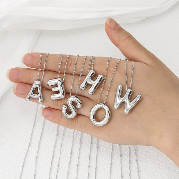 Wholesale Jewelry Fashion Copper Plated Alphabet Pendant Hip Hop Necklace