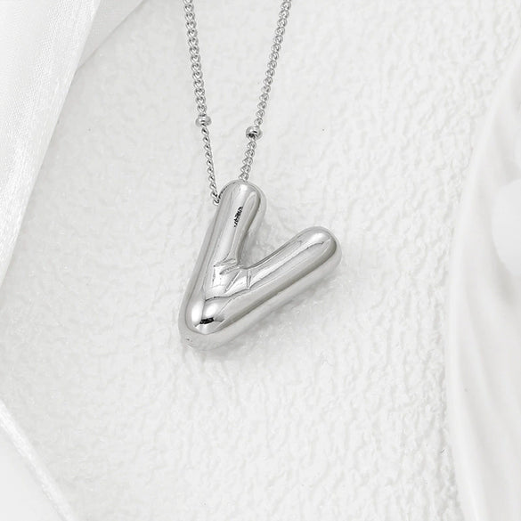 Wholesale Jewelry Fashion Copper Plated Alphabet Pendant Hip Hop Necklace
