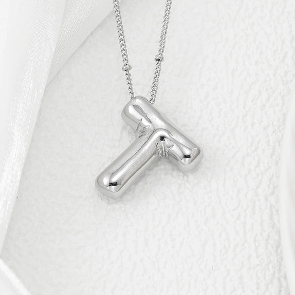 Wholesale Jewelry Fashion Copper Plated Alphabet Pendant Hip Hop Necklace