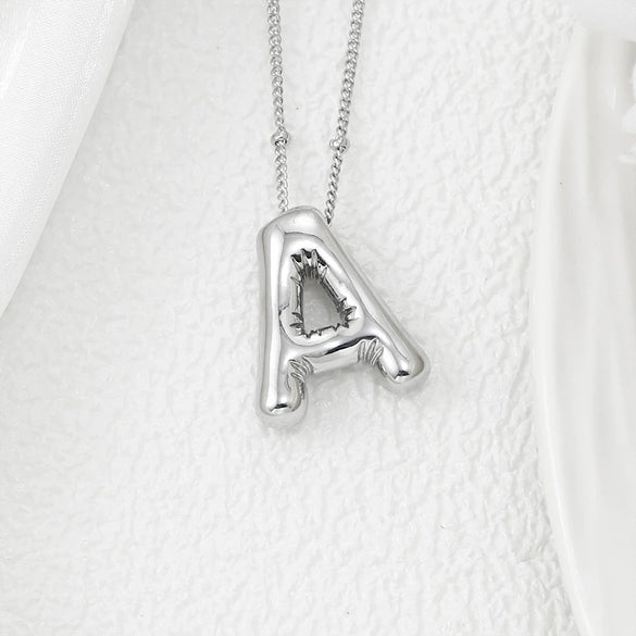 Wholesale Jewelry Fashion Copper Plated Alphabet Pendant Hip Hop Necklace