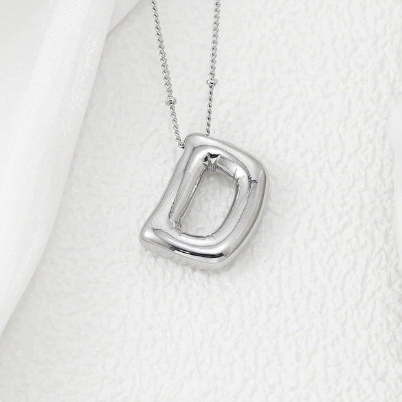 Wholesale Jewelry Fashion Copper Plated Alphabet Pendant Hip Hop Necklace
