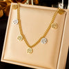 Wholesale Jewelry Fashion Design Butterfly Pendant Stainless Steel Gold Plated Chain Necklace