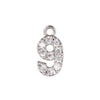Wholesale Jewelry Fashion Digital Brass Goldplated Inlaid Zircon Pendant Necklace Accessories