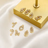 Wholesale Jewelry Fashion Digital Brass Goldplated Inlaid Zircon Pendant Necklace Accessories
