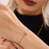 Wholesale Jewelry Fashion Double Layer Love Heart 316L Stainless Steel Plated 18K Gold Necklace Bracelet Set
