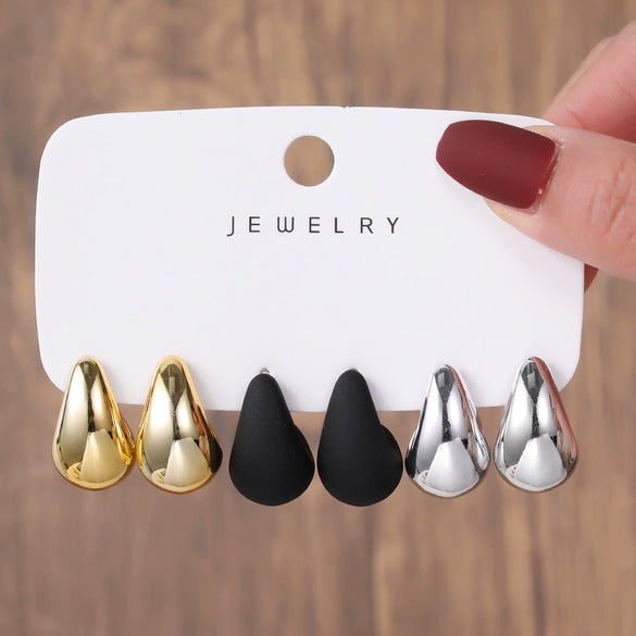 Wholesale Jewelry Fashion Exaggerated Acrylic Geometric Electroplated Women's Drop Earrings