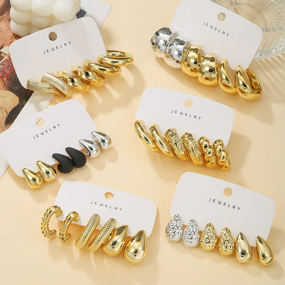 Wholesale Jewelry Fashion Exaggerated Acrylic Geometric Electroplated Women's Drop Earrings