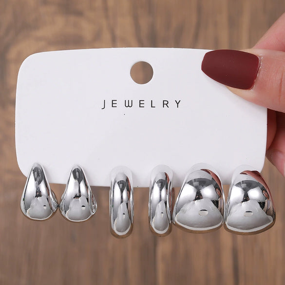 Wholesale Jewelry Fashion Exaggerated Acrylic Geometric Electroplated Women's Drop Earrings