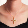 Wholesale Jewelry Fashion Geometric Copper Cross Pendant Electroplated Clavicle Chain For Women