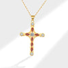 Wholesale Jewelry Fashion Geometric Copper Cross Pendant Electroplated Clavicle Chain For Women