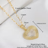 Wholesale Jewelry Fashion Geometric Heartshaped Copper Electroplated Necklace