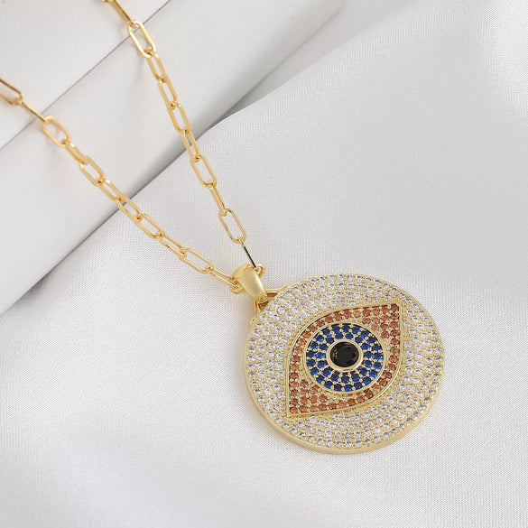 Wholesale Jewelry Fashion Geometric Heartshaped Copper Electroplated Necklace