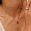 Wholesale Jewelry Fashion Geometric Stainless Steel And Titanium Steel Round Pendant Necklace With Electroplating