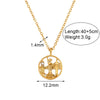 Wholesale Jewelry Fashion Geometric Stainless Steel And Titanium Steel Round Pendant Necklace With Electroplating