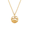 Wholesale Jewelry Fashion Geometric Stainless Steel And Titanium Steel Round Pendant Necklace With Electroplating