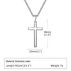 Wholesale Jewelry Fashion Geometric Stainless Steel Cross Pendant Necklace For Men With Electroplating