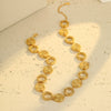 Wholesale Jewelry Fashion Geometric Stainless Steel Electroplated Necklace Bracelet For Women
