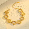 Wholesale Jewelry Fashion Geometric Stainless Steel Electroplated Necklace Bracelet For Women