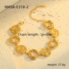 Wholesale Jewelry Fashion Geometric Stainless Steel Electroplated Necklace Bracelet For Women