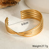 Wholesale Jewelry Fashion Geometric Stainless Steel 18K Gold Plated Bracelet