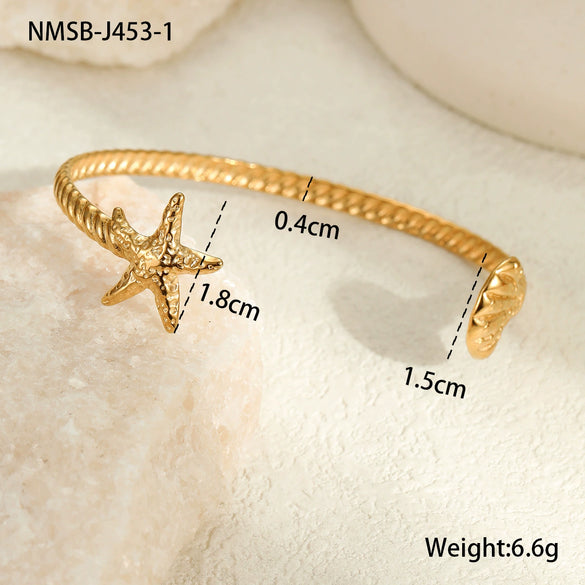 Wholesale Jewelry Fashion Geometric Stainless Steel 18K Gold Plated Bracelet