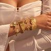 Wholesale Jewelry Fashion Geometric Stainless Steel 18K Gold Plated Bracelet