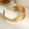 Wholesale Jewelry Fashion Geometric Stainless Steel 18K Gold Plated Bracelet