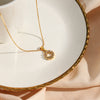Wholesale Jewelry Fashion Geometric Stainless Steel 18K Gold Plated Smiley Face Pendant Twist Chain Necklace For Women