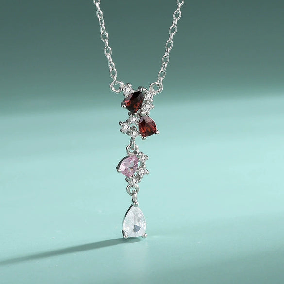 Wholesale Jewelry Fashion Geometric Style S925 Sterling Silver Necklace Pendant Earring Set For Women