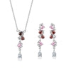 Wholesale Jewelry Fashion Geometric Style S925 Sterling Silver Necklace Pendant Earring Set For Women