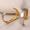 Wholesale Jewelry Fashion Geometric 316L Stainless Steel Plated Bracelet And Earrings Set For Women