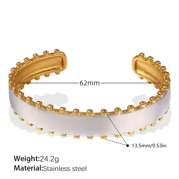 Wholesale Jewelry Fashion Geometric 316L Stainless Steel Plated Bracelet And Earrings Set For Women