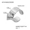 Wholesale Jewelry Fashion Heart Open Ring 316L Stainless Steel Electroplated For Women