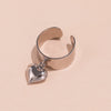 Wholesale Jewelry Fashion Heart Open Ring 316L Stainless Steel Electroplated For Women