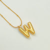 Wholesale Jewelry Fashion Letters Stainless Steel 18K Gold Plated Necklace For Women