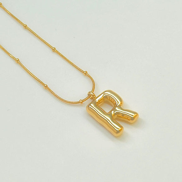 Wholesale Jewelry Fashion Letters Stainless Steel 18K Gold Plated Necklace For Women
