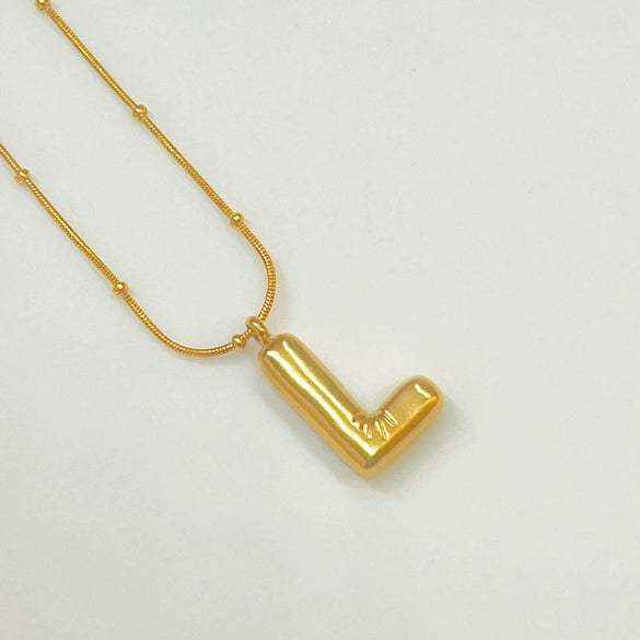 Wholesale Jewelry Fashion Letters Stainless Steel 18K Gold Plated Necklace For Women